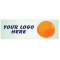 Orange Panoramic Badge/Button w/ Metal Bar Pin (1.624" x 4.625")